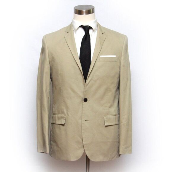 J Crew Mens Blazer Sport Coat Two Button Casual Jacket Size 38R Cotton D060375 - Picture 1 of 14